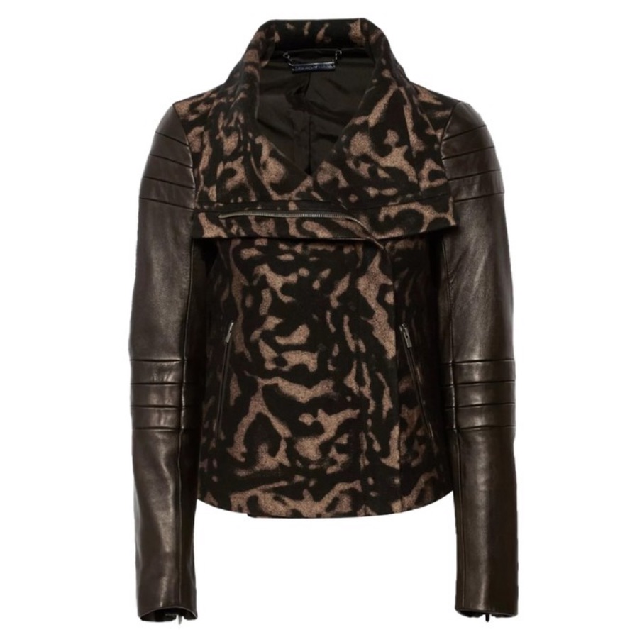 Dvf Marvela Leather & Wool Jacket